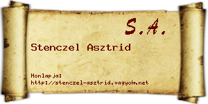 Stenczel Asztrid névjegykártya